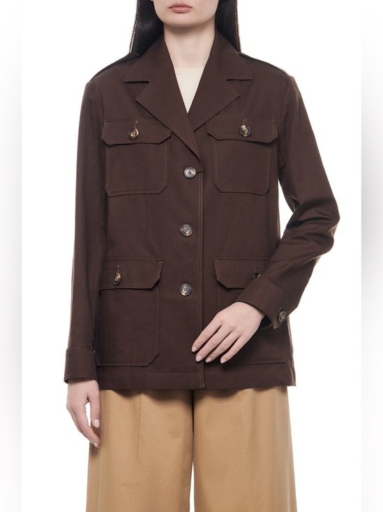 Weekend Max Mara Jackets & Blazers - Weekend Max Mara chocolate-colored Bacca utility jacket